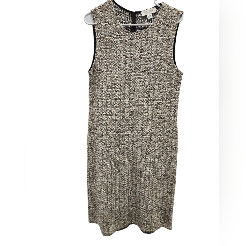 ST. JOHN sleeveless Knit Boucle dress SZ 12‎